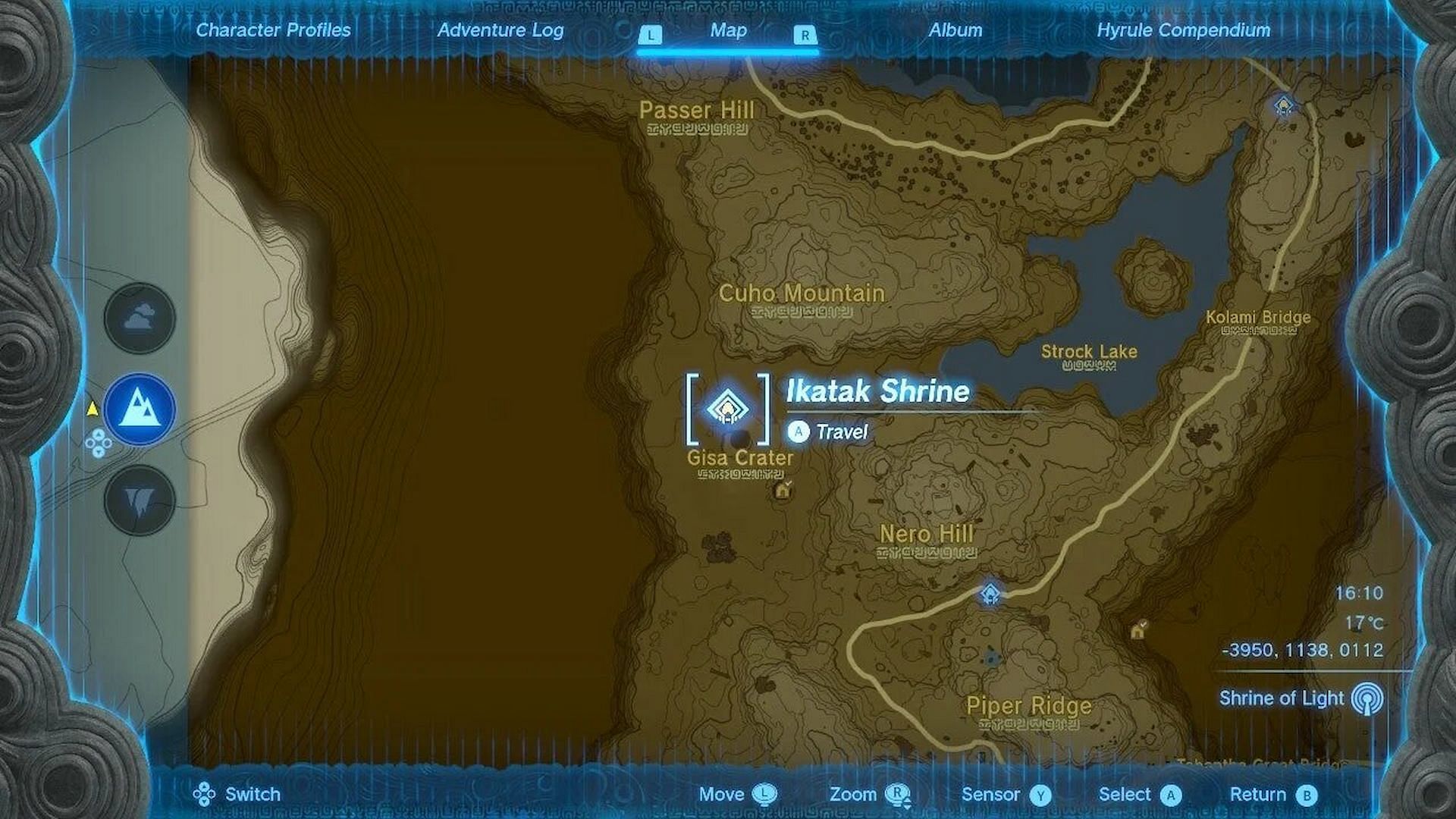 This is the location of the Ikatak Shrine (Image via Nintendo)